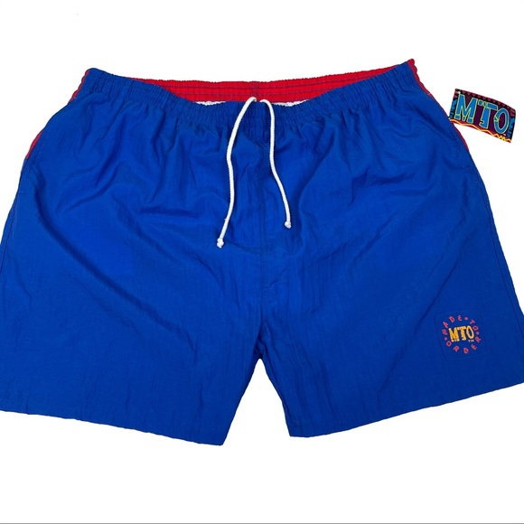 Rare Vintage 90s MTO Surf Swim Trunks Shorts - Picture 3 of 12
